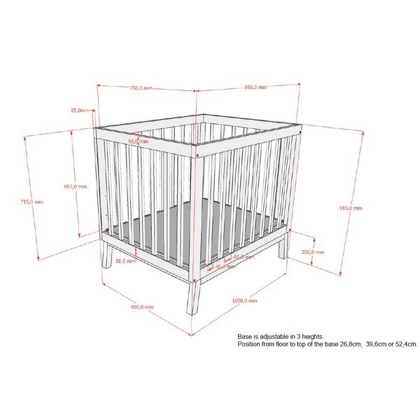 Hnedá detská ohrádka z borovicového dreva 95x75 cm Sezane – Vipack-image-3