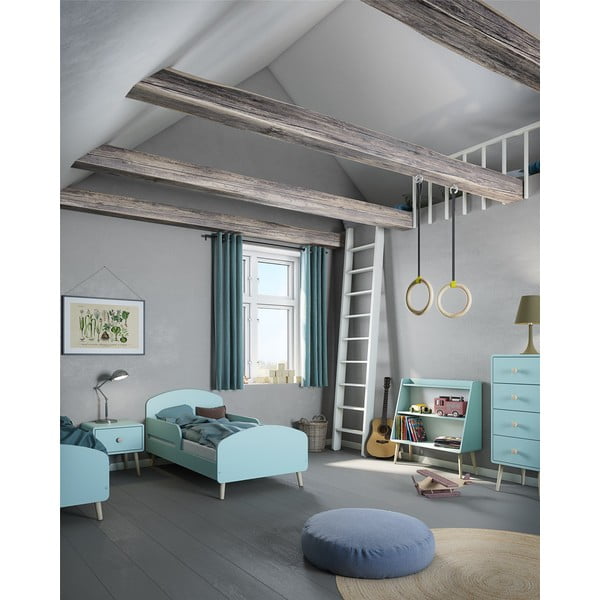 Tyrkysovomodrá detská knižnica 81x80 cm Gaia - Tvilum-image-4