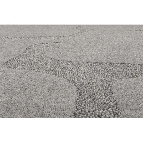 Sivý vlnený koberec 200x300 cm Morphic Organica – Agnella-image-4