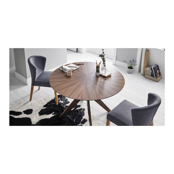 Jedálenský stôl v dekore orechového dreva sømcasa Carmel, ⌀ 120 cm-image-1