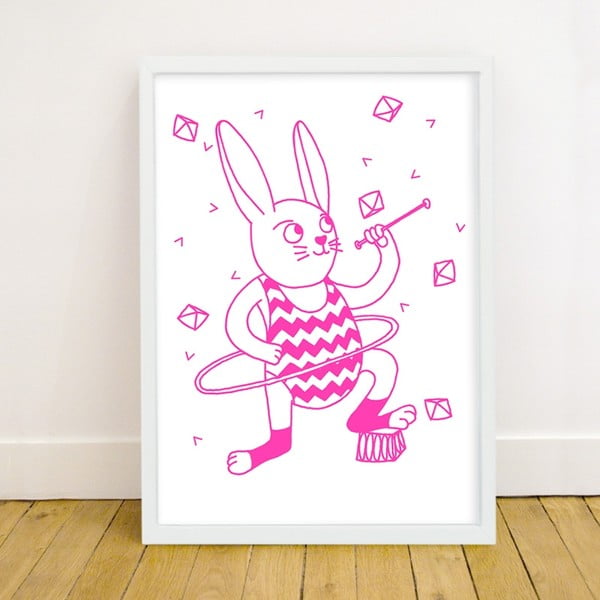Plagát svietiaci v tme OMY Bunny, 30 x 40 cm