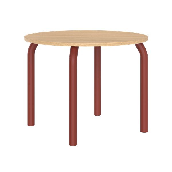 Okrúhly jedálenský stôl s doskou v dubovom dekore ø 100 cm Meko – noo.ma