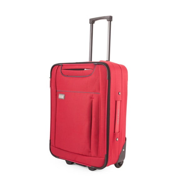 Červený cestovný kufor na kolieskach Arsamar Murphy, výška  55 cm