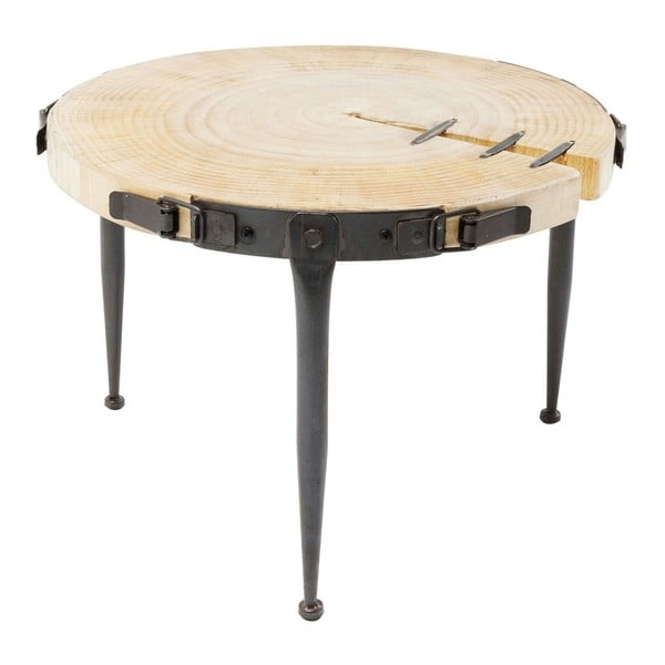 Odkladací stolík z borovicového dreva Kare Design Bosco, Ø 35 cm