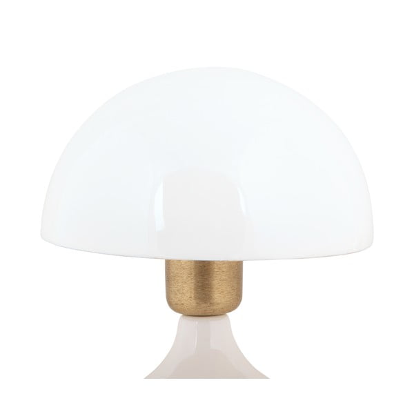 Biela stolová lampa s kovovým tienidlom (výška 23 cm) Binc – Leitmotiv-image-2