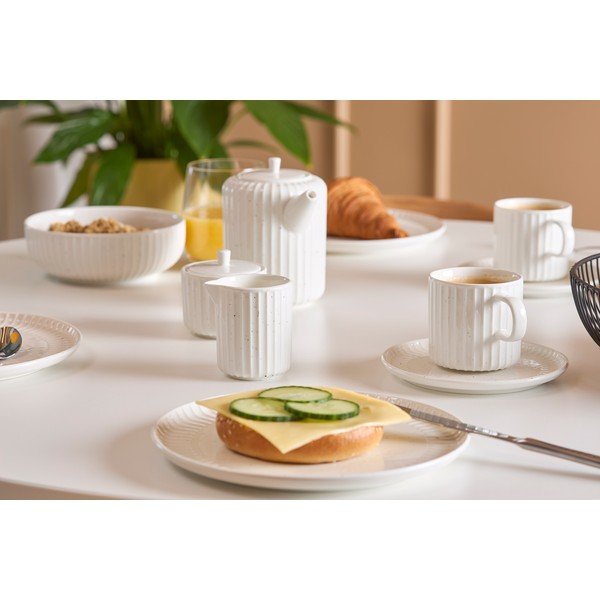 Biely dezertný tanier ø 21 cm Ora Gloss – Salt&Pepper-image-3