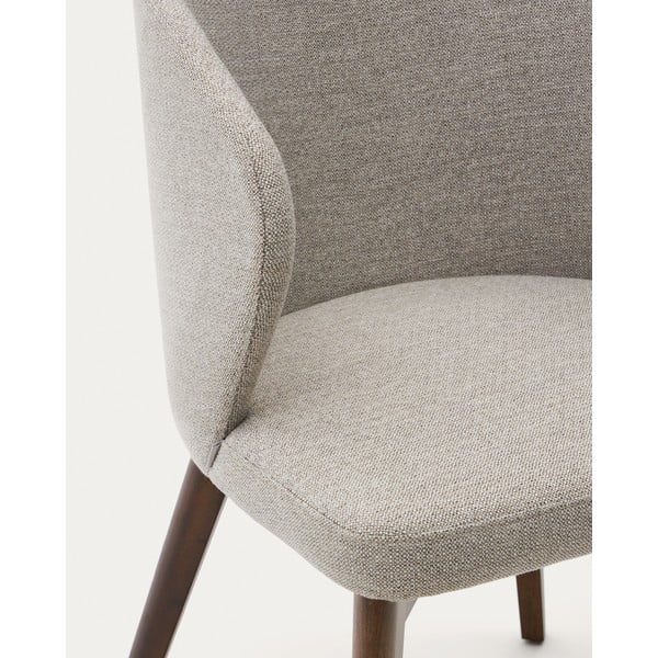 Béžové čalúnené jedálenské kreslo Darice – Kave Home-image-1