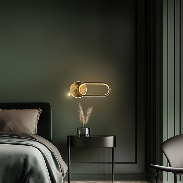 LED nástenné svietidlo v zlatej farbe Monet – Candellux Lighting-image-3