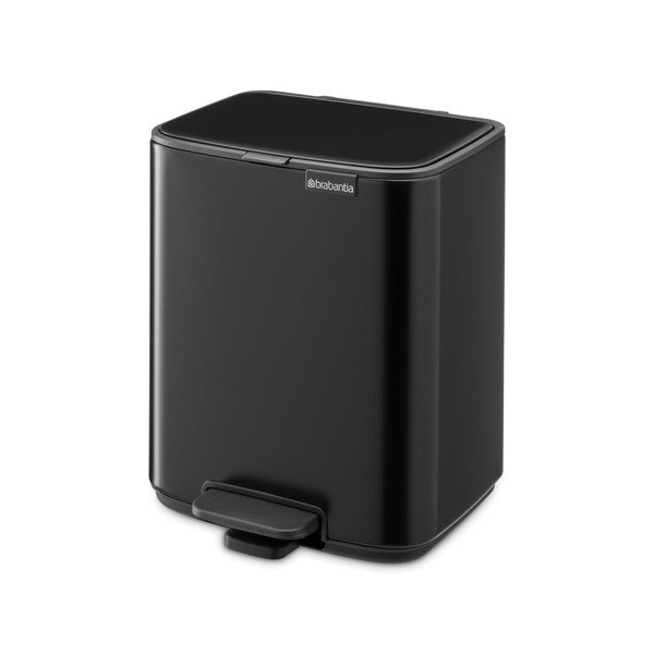 Matne čierny pedálový oceľový odpadkový kôš 7 l Bo – Brabantia