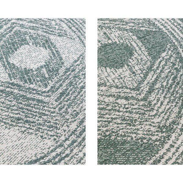 Krémovo-zelený okrúhly vonkajší koberec ø 140 cm Gemini – Elle Decoration-image-4