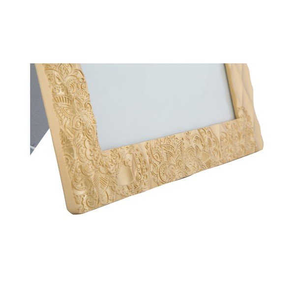 Žltý fotorámik v živicovom ráme Mauro Ferretti Glam Carving, 26 × 31,3 cm-image-1