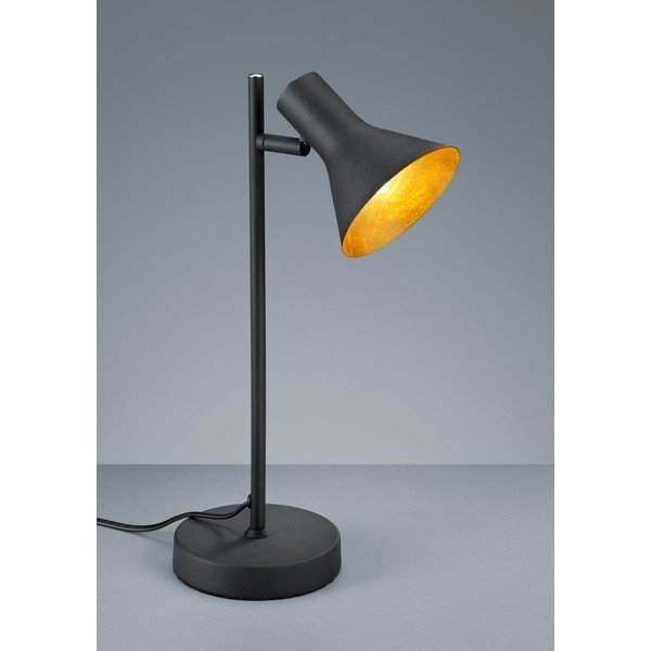 Čierna kovová stolová lampa s kovovým tienidlom (výška  39 cm) Nina – Reality-image-1