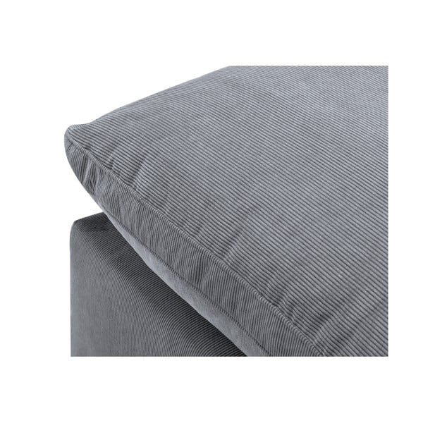 Sivá rohová časť modulárnej menčestrovej pohovky Windsor & Co Sofas Galaxy, pravý roh-image-4