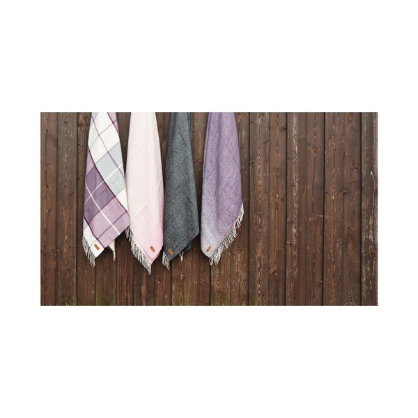 Modrá deka z alpaky Hawke&Thorn Bradshaw Check, 180 x 130 cm-image-3