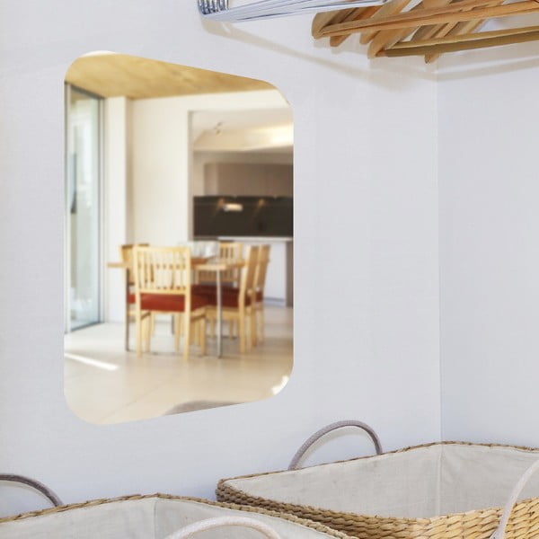 Zrkadlová adhezívna samolepka Ambiance Rectangle, 42 × 27 cm-image-1