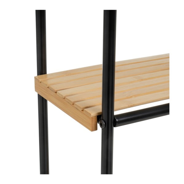Bambusový regál v čierno-prírodnej farbe 41x77 cm – Casa Selección-image-3