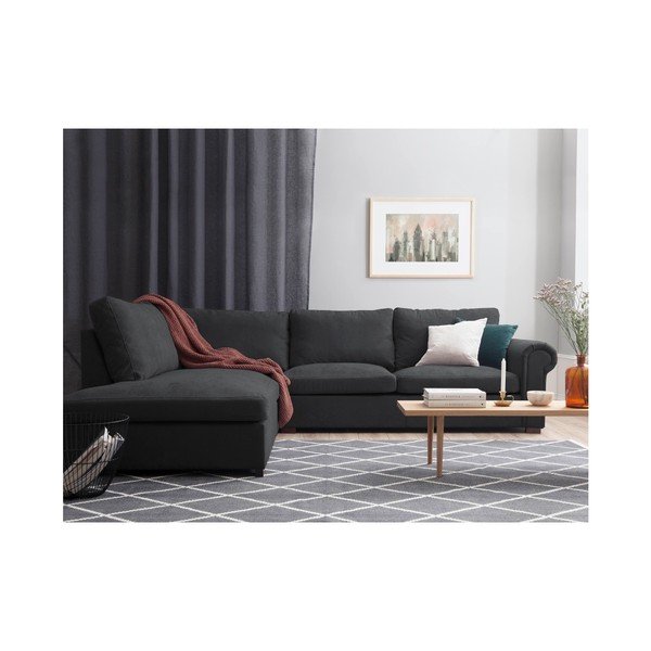 Tmavosivá rohová pohovka Windsor & Co Sofas Hermes, ľavý roh-image-2