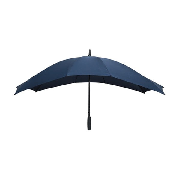 Tmavomodrý golfový dáždnik pre dve osoby odolný proti vetru Ambiance Falconetti, dĺžka 150 cm