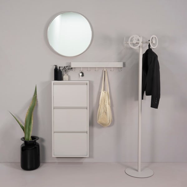 Taupe kovová výklopná skrinka na topánky 50x103x15 cm Billy – Spinder Design-image-4