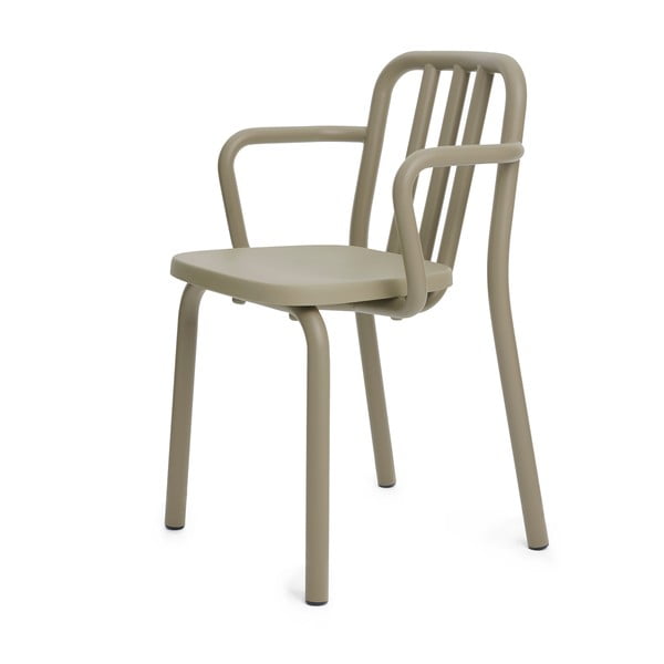 Olivová stolička s rúčkami Mobles 114 Tube