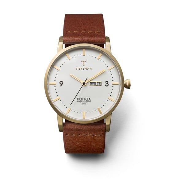 Unisex hodinky s koženým remienkom Triwa Klinga