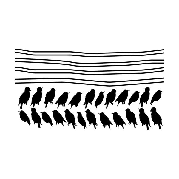 Sada samolepiek Ambiance Starlings On Cable-image-2