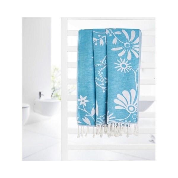 Tyrkysová hammam osuška Kate Louise Helene, 165 × 100 cm-image-3