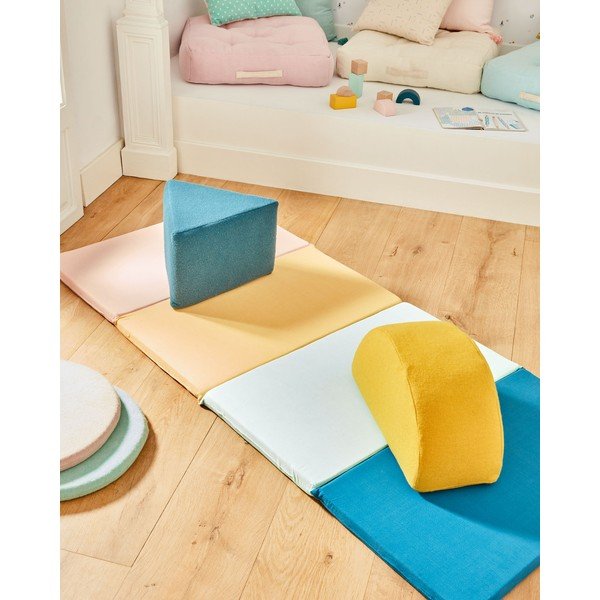 Modrý vlnený detský puf Jalila – Kave Home-image-3
