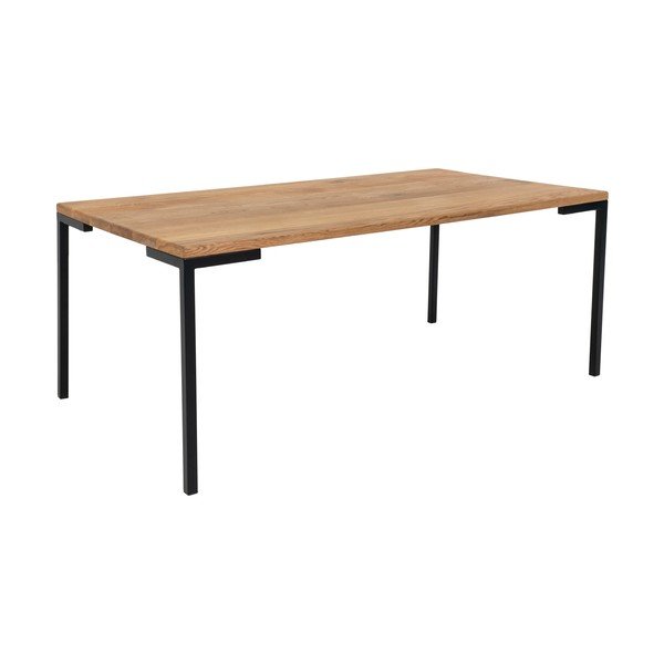 Čierny konferenčný stolík s doskou z dubového dreva House Nordic Lugano-image-1