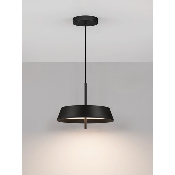 Matne čierne hliníkové LED závesné svietidlo so stmievačom ø 45 cm Velio – Nova Luce-image-2