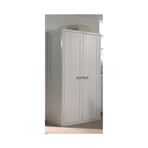 Biela detská šatníková skriňa Vipack Lewis, 200 × 59 × 100 cm-image-2