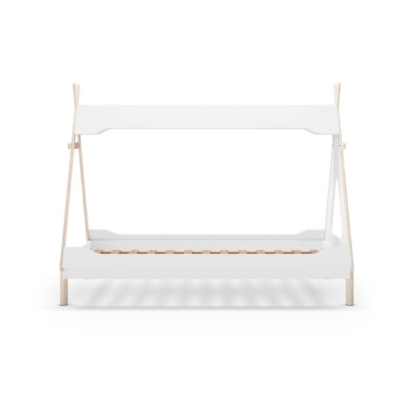 Biela domčeková detská posteľ z borovicového dreva 90x190 cm Nora – Marckeric-image-3