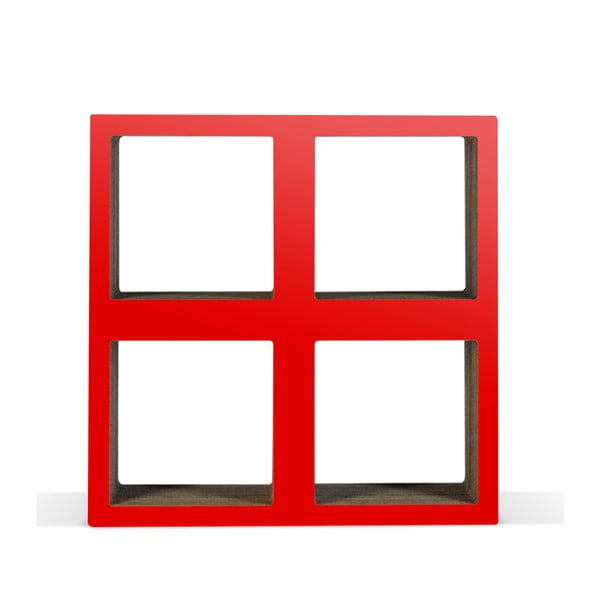 Malá kartónová knižnica Bit Square Red