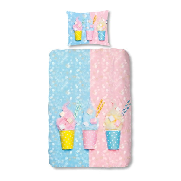 Detské obliečky na jednolôžko z čistej bavlny Muller Textiels Sweet Candy, 140 × 200 cm