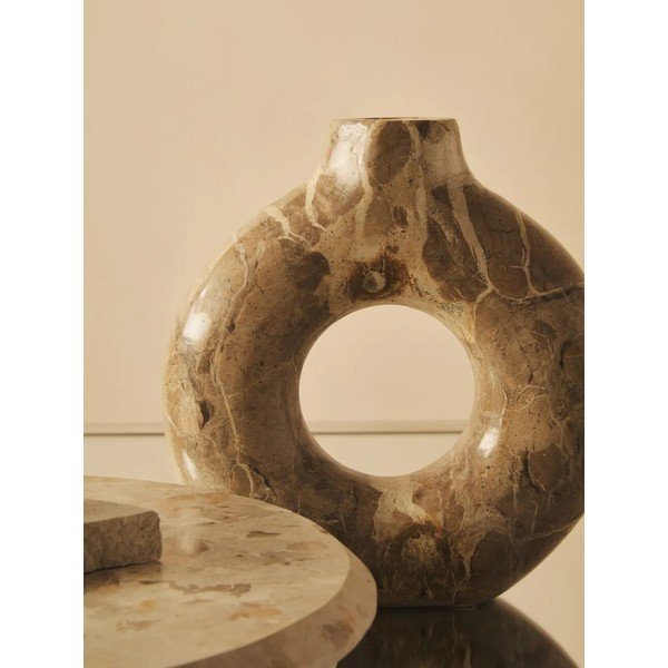 Hnedá mramorová váza (výška  20 cm) Santino – Premier Housewares-image-1