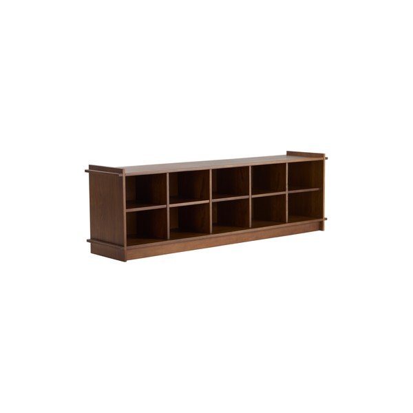 Knižnica z borovicového dreva v tmavo prírodnej farbe 193x60x40 cm Apelvik – Jotex