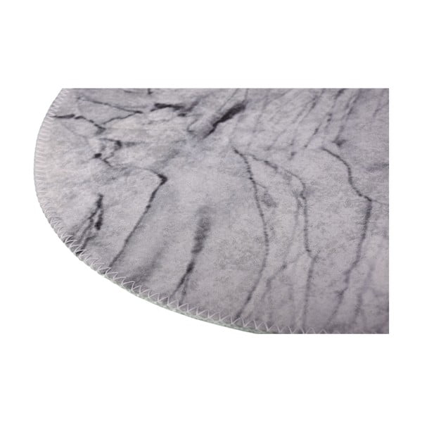 Svetlosivý umývateľný okrúhly koberec ø 120 cm – Vitaus-image-2