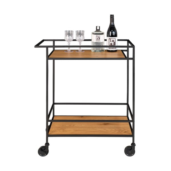 Barový vozík s doskami v dubovom dekore House Nordic Vita-image-4