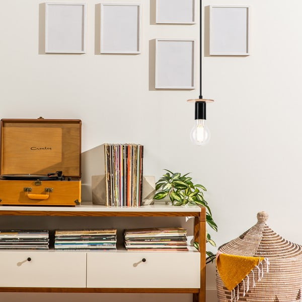 Čierne závesné svietidlo Angelina – LAMKUR-image-3