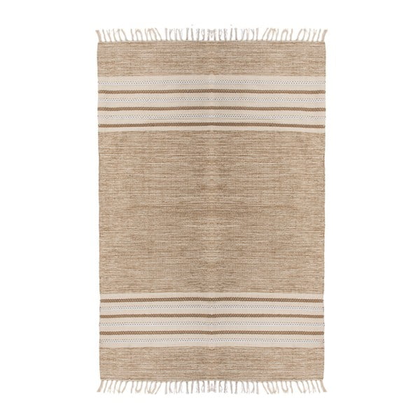 Obojstranný bavlnený koberec ZFK I Like Sand, 90 × 60 cm