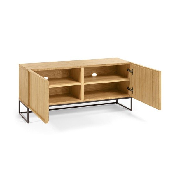 TV stolík v dekore duba v prírodnej farbe 112x51x42 cm Taiana – Kave Home-image-4