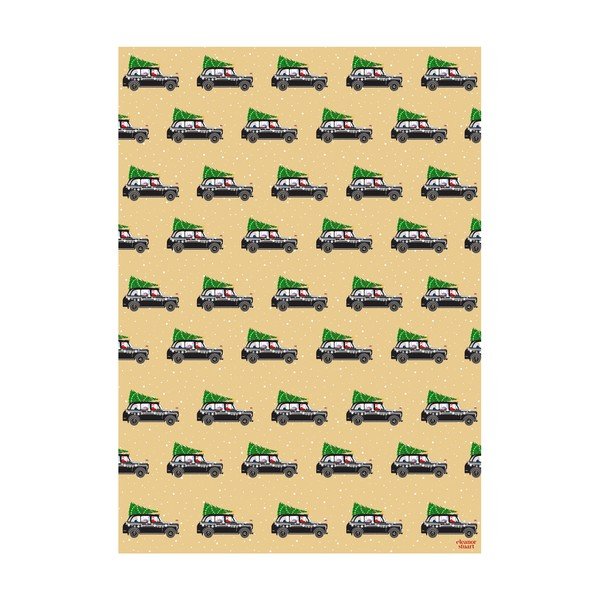 5 hárkov žltého baliaceho papiera eleanor stuart London Christmas, 50 x 70 cm-image-1