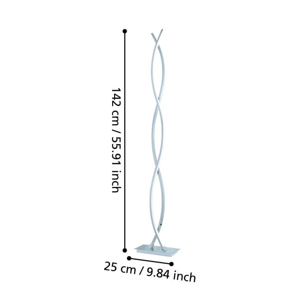 LED stojacia lampa v striebornej farbe (výška  142 cm) LASANA 2 – EGLO-image-3