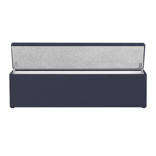 Tmavomodrý otoman Mazzini Sofas Ancona, 140 × 47 cm-image-2