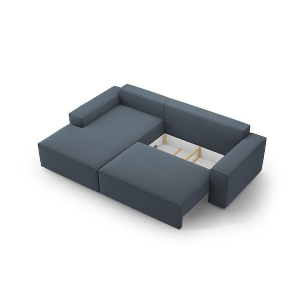 Modrá rozkladacia rohová pohovka (ľavý roh) Jodie – Micadoni Home-image-4