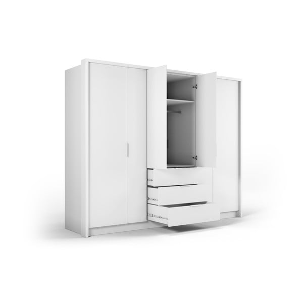 Biela šatníková skriňa 255x217 cm Wells - Cosmopolitan Design-image-4