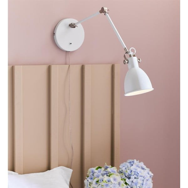 Biela nástenná lampa Markslöjd House, dĺžka ramena 84,5 cm-image-1