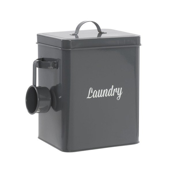 Tmavosivá dóza s naberačkou Premier Housewares Laundry-image-1