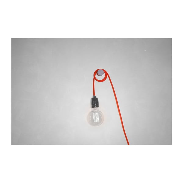 Červený kábel pre stropné osvetlenie s objímkou Filament Style G Rose