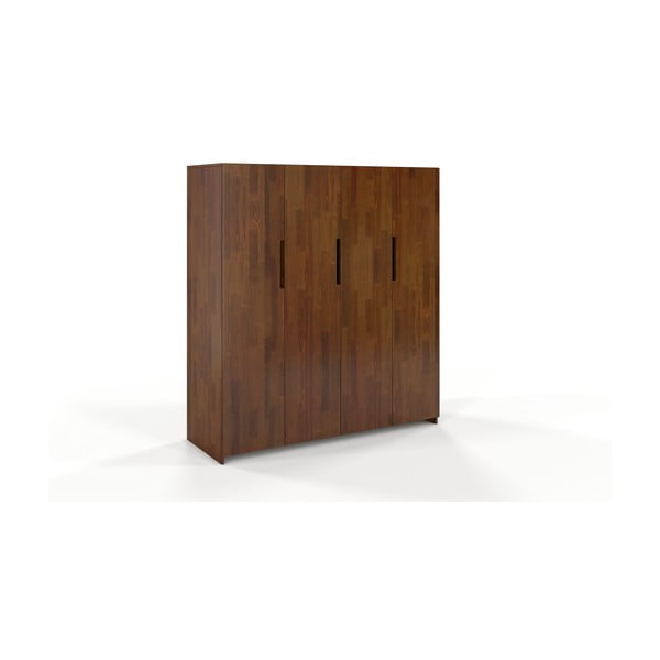 Hnedá šatníková skriňa z borovicového dreva Skandica Bergman, 170 x 180 cm